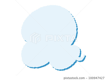 Pop cloudy cloud-shaped speech bubble Pop cloudy cloud-shaped speech bubble 100947427