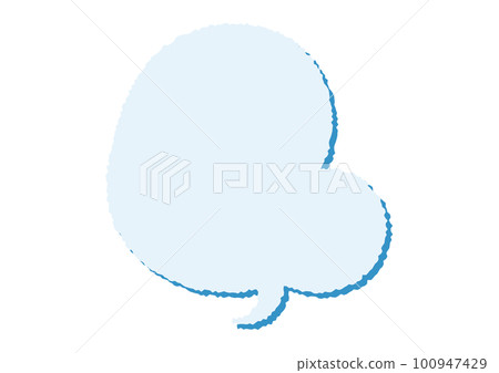 Pop cloudy cloud-shaped speech bubble 100947429