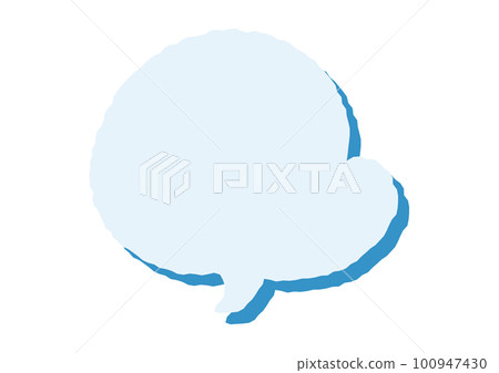 Pop cloudy cloud-shaped speech bubble Pop cloudy cloud-shaped speech bubble 100947430