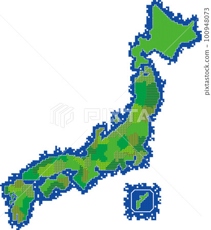 角色扮演遊戲風格的日本地圖 100948073