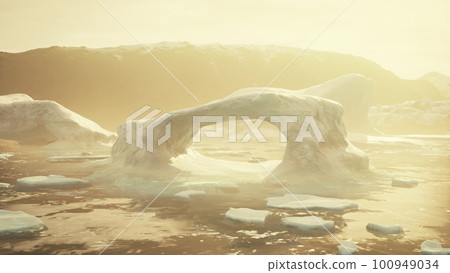 Glaciers and the icebergs of Antarctica 100949034