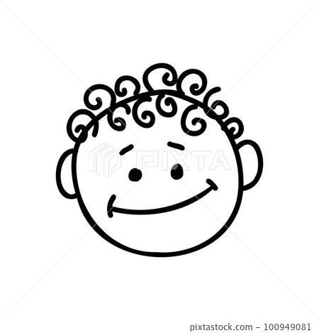 doodle kid, outline cartoon vector drawing child vector doodle kid, outline cartoon vector drawing child vector 100949081