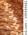 Stacked wood art work 100949482