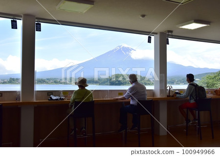 Fuji Kawaguchiko Town Mt.Fuji from the observation lounge of Kawaguchiko Natural Living Center in Oishi Park Fuji Kawaguchiko Town Mt.Fuji from the observation lounge of Kawaguchiko Natural Living Center in Oishi Park 100949966
