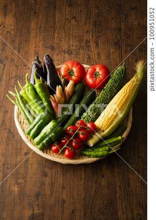 Summer vegetables gathering Summer vegetables gathering 100951052