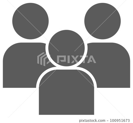Simple illustration of 3 avatar icons 100951673