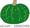 Hand drawn style simple and cute pumpkin character 100952049