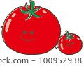 cute tomato character in simple hand drawn style 100952938