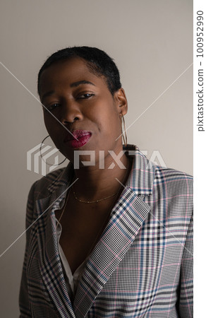 Beautiful young adult woman portrait Beautiful young adult woman portrait 100952990