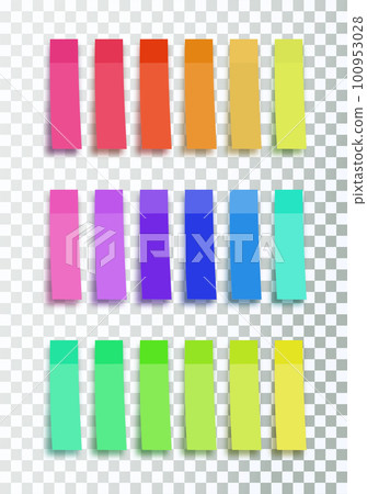 Sticky notes. collection of colorful vector sticky notes, transparent shadows. Vector Sticky notes. collection of colorful vector sticky notes, transparent shadows. Vector 100953028