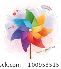 Close up colorful pinwheel on have a good time. 100953515