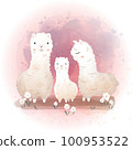 Happy Family Day picture with Llama family. 100953522