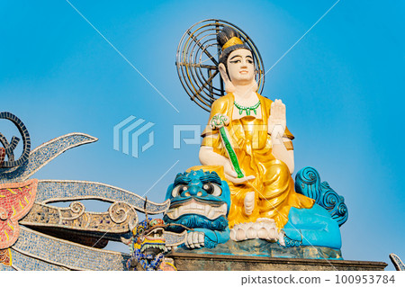 Buddhist glass pagoda.  100953784