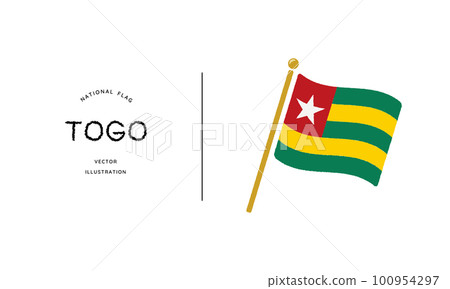 多哥國旗圖標矢量圖 多哥國旗圖標矢量圖 100954297