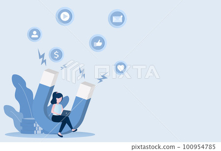 Social media marketing strategy concept Social media marketing strategy concept 100954785