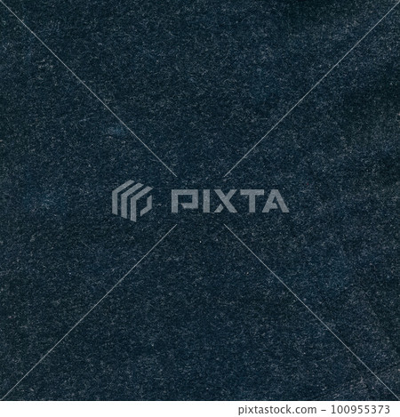 Uneven texture. Distressed overlay. Rough woven structure. Dark gray color fuzzy fabric fiber surface abstract illustration free space background. 100955373
