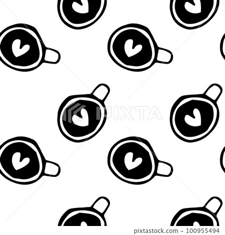 vector pattern of a cup heart of cinnamon vector pattern of a cup heart of cinnamon 100955494