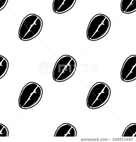 Seamless vector pattern of roasted coffee beans Seamless vector pattern of roasted coffee beans 100955495