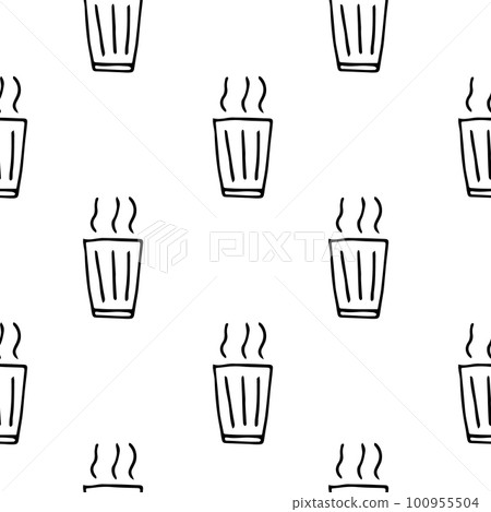 Seamles vector pattern carefully hot Steam glasses Seamles vector pattern carefully hot Steam glasses 100955504