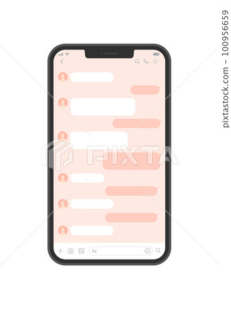 暗模式智能手機通話屏幕 - 智能手機消息應用程序的圖像 - 溫和的顏色 暗模式智能手機通話屏幕 - 智能手機消息應用程序的圖像 - 溫和的顏色 100956659