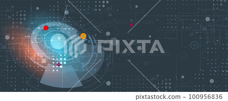 Quantum processing. Deep learning artificial intelligence. Future new technology for business or science presentation Quantum processing. Deep learning artificial intelligence. Future new technology for business or science presentation 100956836
