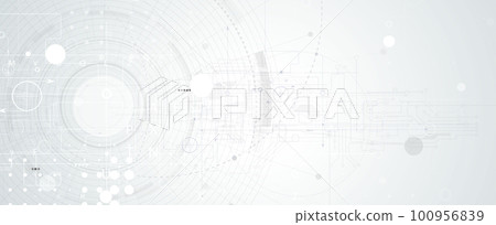 Quantum processing. Deep learning artificial intelligence. Future new technology  for business or science presentation 100956839