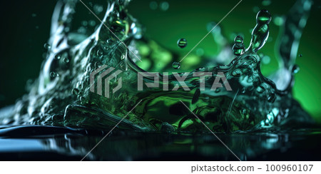 Cool frozen in time water splash, good for commercials, AI generative image Cool frozen in time water splash, good for commercials, AI generative image 100960107