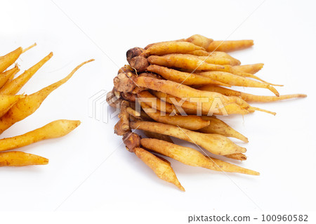 Finger root on a white background. 100960582