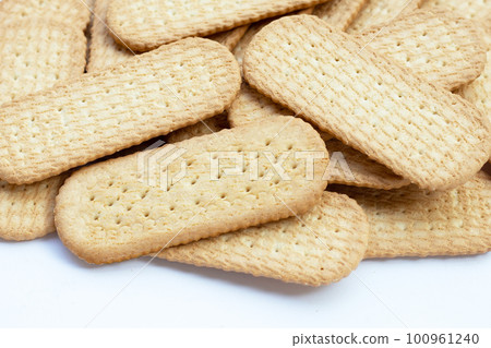 Biscuits on a white background. Biscuits on a white background. 100961240