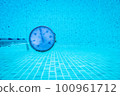 Swimming pool water temperature gauge pointing to 20 degrees Celsius 100961712