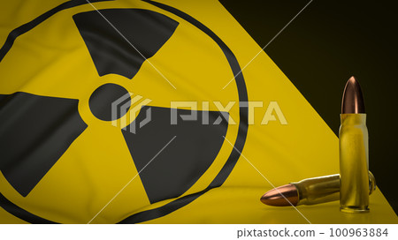The plutonium bullets for war or weapon concept 3d rendering 100963884
