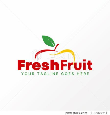 Logo design graphic concept creative premium free vector stock swoosh art half sweet apple fruit with leaf. Related to fresh juice drink nature vegan Logo design graphic concept creative premium free vector stock swoosh art half sweet apple fruit with leaf. Related to fresh juice drink nature vegan 100963931