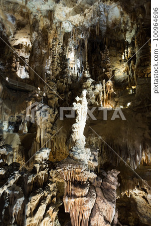 Picture of cave Grotte des Demoiselles illuminated inside Picture of cave Grotte des Demoiselles illuminated inside 100964696