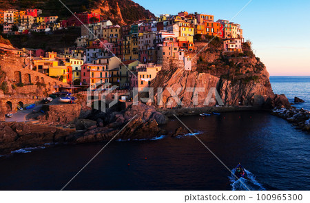 Manarola in evening time 100965300