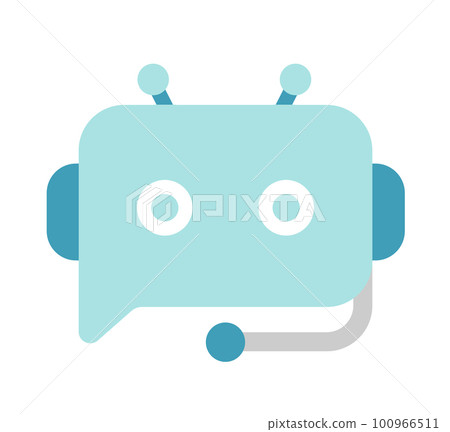 Chatbot / AI 機器人 (chatGPT) 矢量圖標說明 100966511
