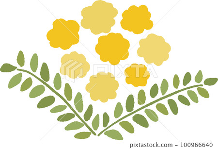 含羞草可愛的插圖 100966640