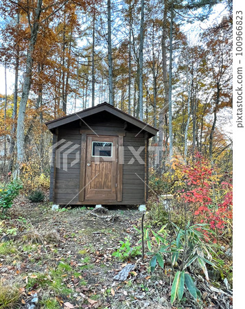 [Nojiri, Shinano-machi, Nagano Prefecture] A storage shed in a villa in a university village 100966823