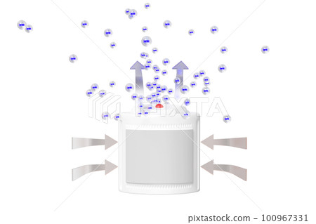 3d air purifier, dehumidifier, misting fans with electron anion, ozone, arrow air flows shows isolated. 3d render illustration, allergy prevention concept 3d air purifier, dehumidifier, misting fans with electron anion, ozone, arrow air flows shows isolated. 3d render illustration, allergy prevention concept 100967331