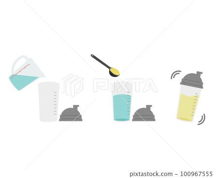 How to make protein illustration vector material 100967555