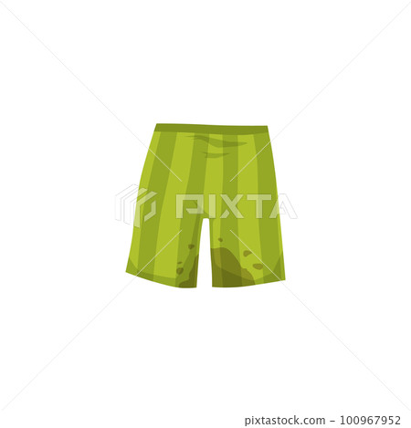 Dirty unwashed pants with stains flat cartoon vector illustration isolated. 100967952