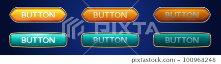 Medieval ui game button frame sprite for animation Medieval ui game button frame sprite for animation 100968248