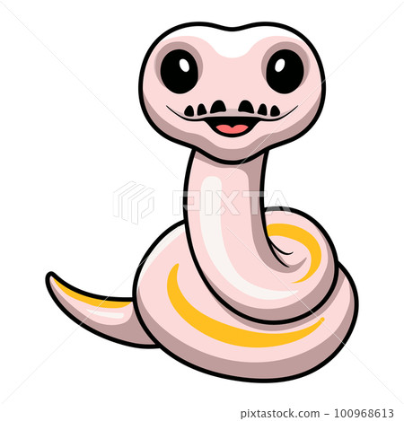Cute super cinnamon banana ball python cartoon 100968613