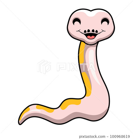 Cute super cinnamon banana ball python cartoon 100968619