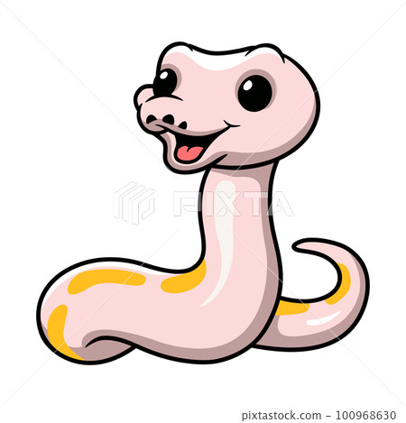 Cute super cinnamon banana ball python cartoon 100968630