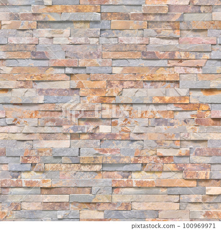 Tiles on the wall imitation of natural stone for the interior of the house.Texture or background 100969971