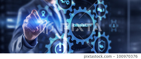 Credibility Improvement. Modern business finance solution concept Credibility Improvement. Modern business finance solution concept 100970376