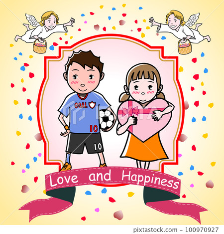 送禮物的可愛女孩 100970927