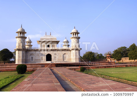 Tomb of Itimad-ud-Daul (also known as Little Taj Mahal, Jewel box, Bachcha Taj), Agra,  India 100970997