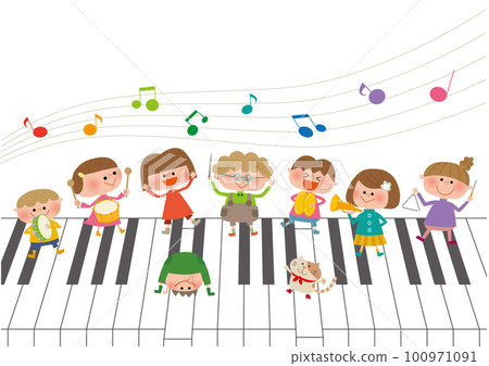 孩子們彈三角鋼琴 孩子們彈三角鋼琴 100971091