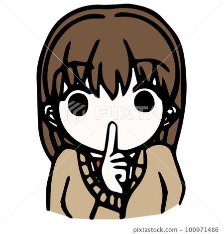 A female student who warns you to be quiet 100971486